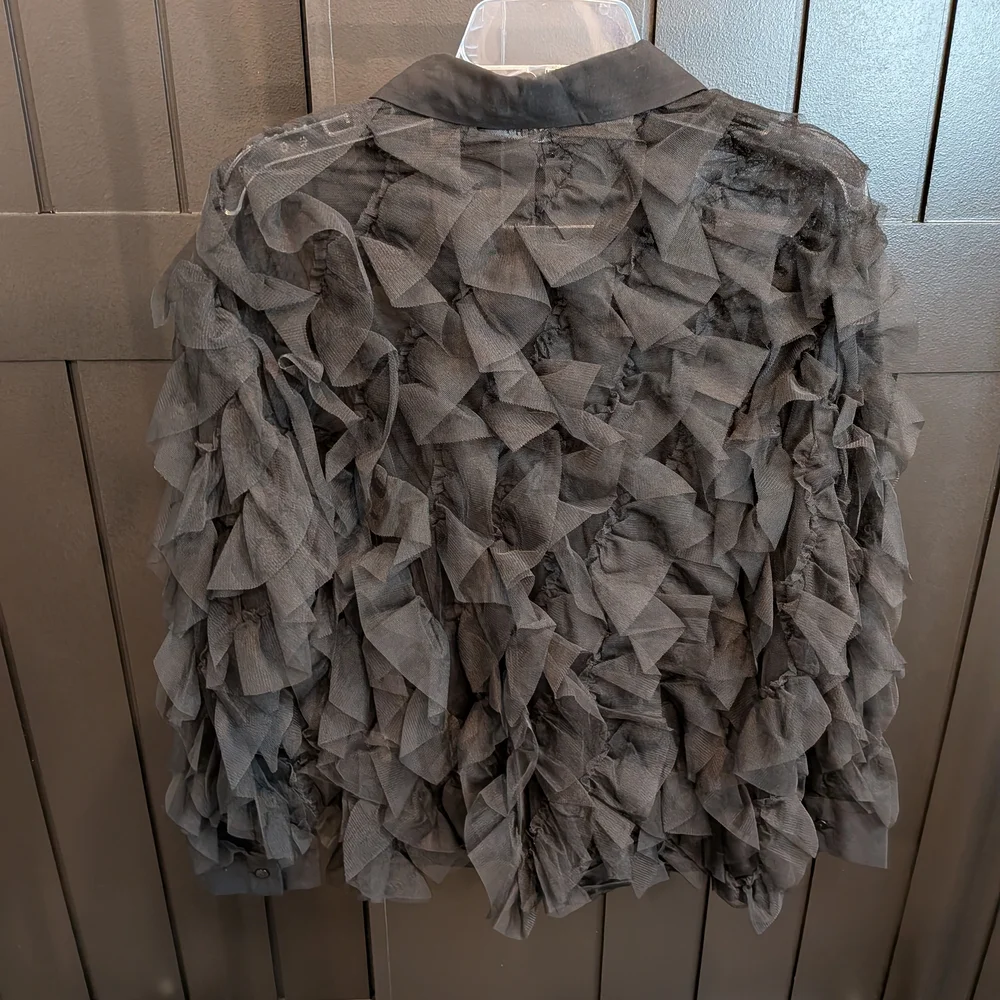 Insight Black Ruffled Blouse - Picture 4 of 4